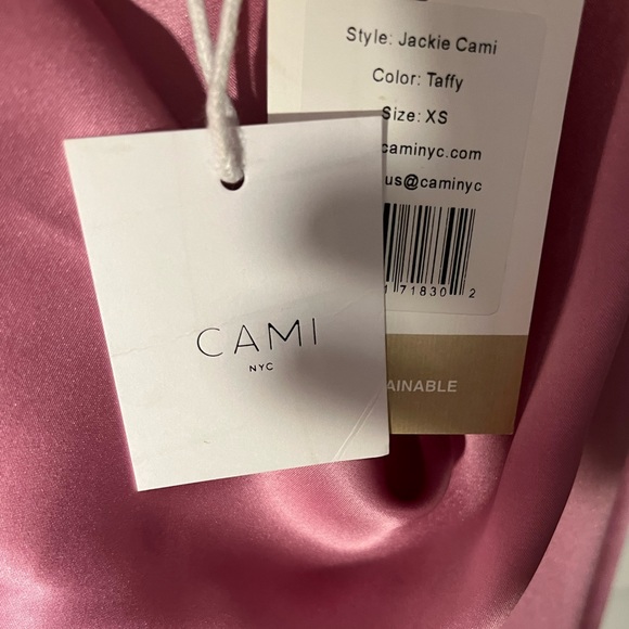 NWT Cami NYC 100% silk Pink halter top -XS - Picture 4 of 6